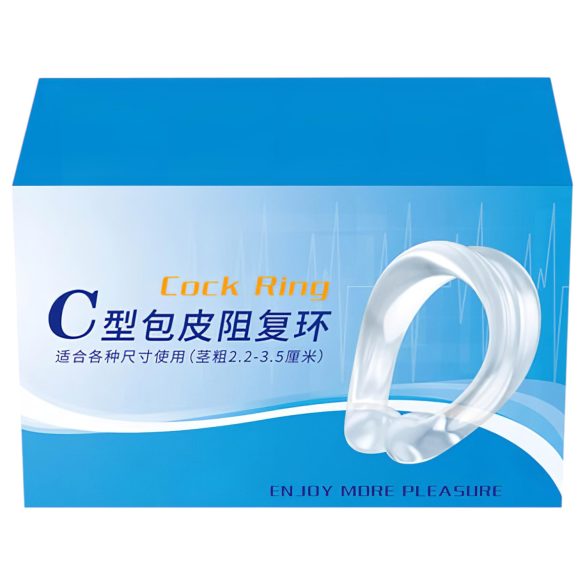 Silikonowy pierścień na żołądź - na opóźnienie wytrysku (przezroczysty)