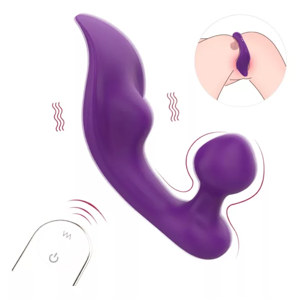 Sex HD Chomper - wibrator łechtaczkowo-analny wodoodporny - fioletowy