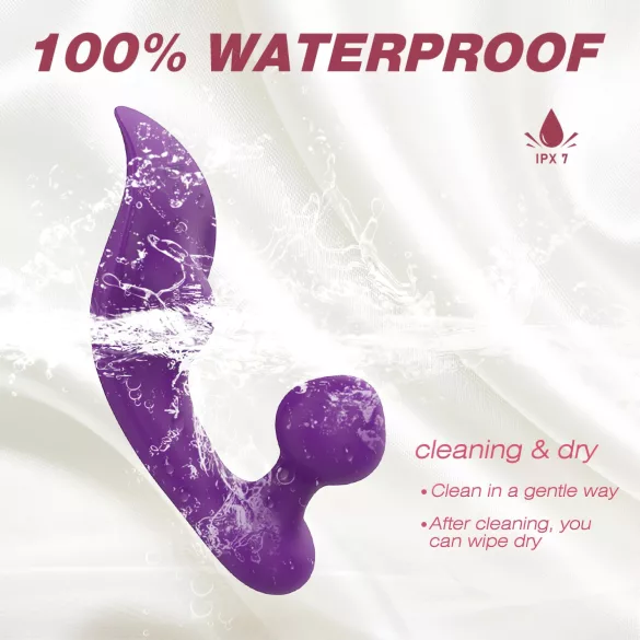 Sex HD Chomper - wibrator łechtaczkowo-analny wodoodporny - fioletowy
