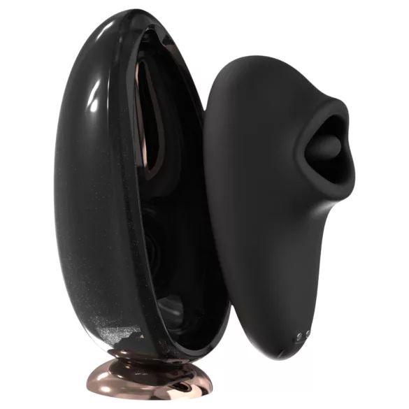 Sex HD Mirror - wibrator do lizania z funkcją podgrzewania - czarny