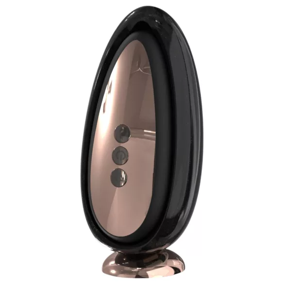 Sex HD Mirror - wibrator do lizania z funkcją podgrzewania - czarny