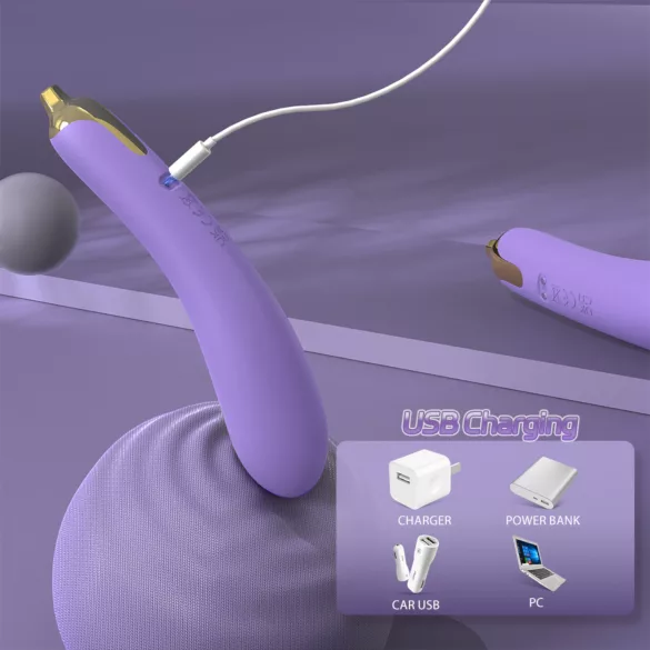 Sex HD - wibrator klasyczny - wielofunkcyjny - fioletowy