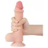 Lovetoy - dildo realistyczne z jądrami - podwójna warstwa - 20 cm - cielisty