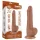 Lovetoy - dildo z jądrami - podwójna warstwa - 19,5 cm - cielisty