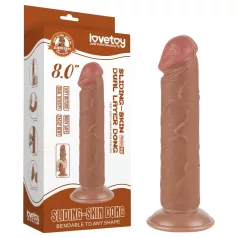   Lovetoy - dildo z przyssawką - dwuwarstwowy - 20 cm - kolor naturalny