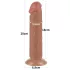 Lovetoy - dildo z przyssawką - dwuwarstwowy - 20 cm - kolor naturalny