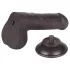 Lovetoy - dildo realistyczne z jądrami - dwuwarstwowe - 18,3 cm - brązowy
