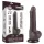 Lovetoy - dildo z jądrami - dwuwarstwowy, realistyczny - 19,5 cm, brązowy