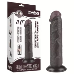   Lovetoy - dildo z przyssawką - dwuwarstwowy - 20 cm - brązowy