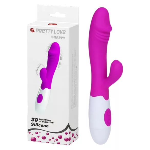 Pretty Love Snappy - wibrator z uchwytem na łechtaczkę i punkt G - wodoodporny