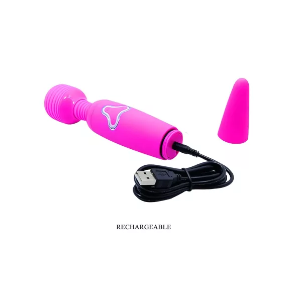 Pretty Love Wand - akumulatorowy, masujący wibrator (fioletowy)