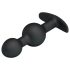 Pretty Love - dildo analne z kulką wewnątrz - silikon czarny