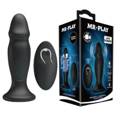   MR. PLAY - wibrujący korek analny bezprzewodowy ładowany USB czarny