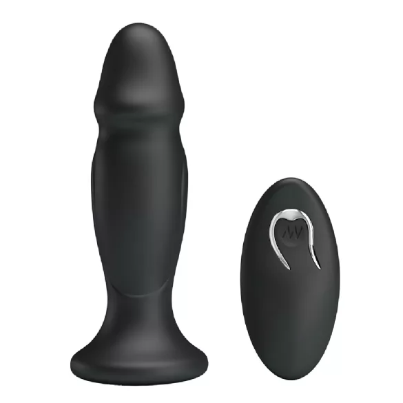 MR. PLAY - wibrujący korek analny bezprzewodowy ładowany USB czarny