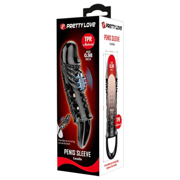 Pretty Love Cecelia - nasadka na penisa z pierścieniem i wibracją