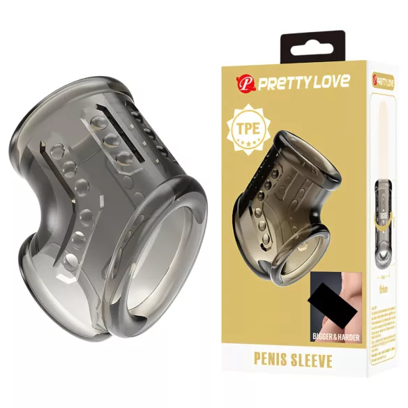 Pretty Love - pierścień na penisa i jądra (przezroczysty)