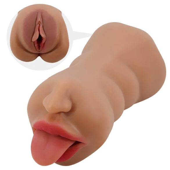 Crazy Bull - masturbator usta i wagina - realistyczny - kolor naturalny