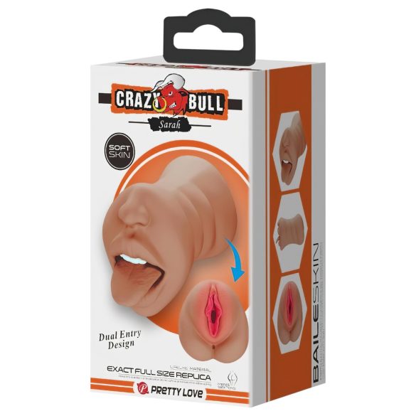 Crazy Bull - masturbator usta i wagina - realistyczny - kolor naturalny