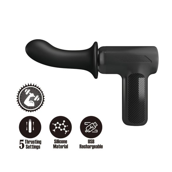 Pretty Love Dj Doctor - wibrator tłokowy - stymulator waginy - czarny