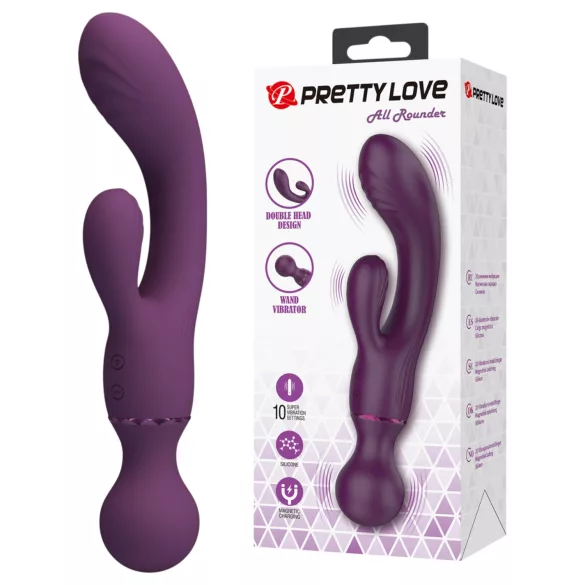 Pretty Love All Rounder - podwójny wibrator punktu G i łechtaczki (fioletowy)