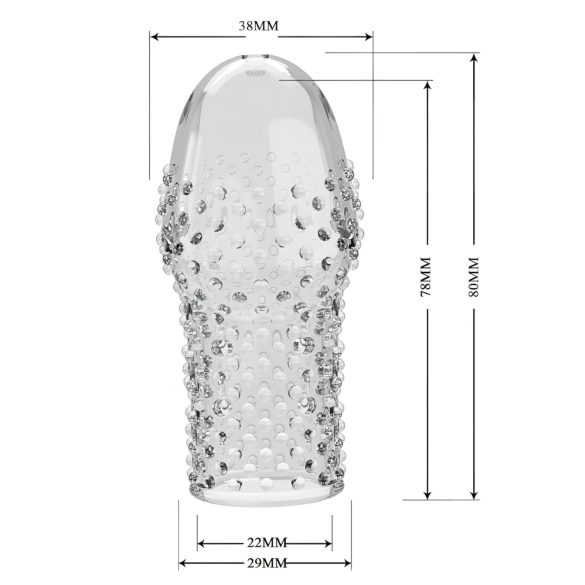 Pretty Love Becks - nakładka na penisa - przezroczysta