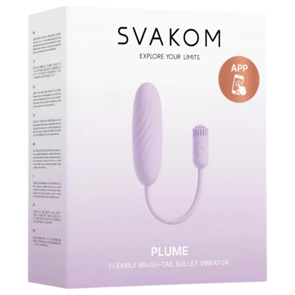 Svakom Plume - wibrujące jajeczko 2w1 (fioletowe)