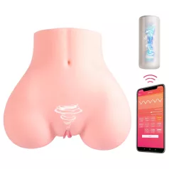   Vibeconnect - Masturbator tułowiowy sterowany aplikacją dla mężczyzn (naturalny kolor)