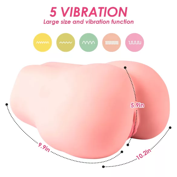 Vibeconnect - Masturbator tułowiowy sterowany aplikacją dla mężczyzn (naturalny kolor)