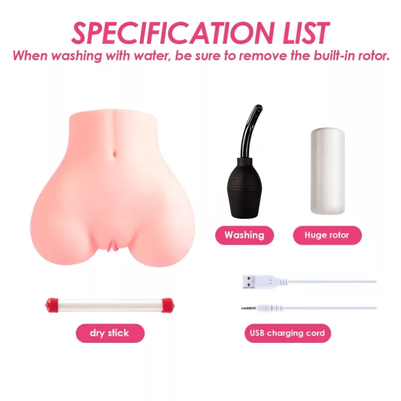 Vibeconnect - Masturbator tułowiowy sterowany aplikacją dla mężczyzn (naturalny kolor)