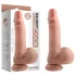 Dual Density - realistyczny dildo z jądrami i przyssawką - 18 cm