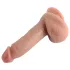 Dual Density - realistyczny dildo z jądrami i przyssawką - 18 cm