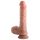 Dual Density - realistyczny dildo z jądrami, na przyssawce 20 cm (naturalny)