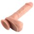 Dual Density - realistyczny dildo z jądrami, na przyssawce 20 cm (naturalny)