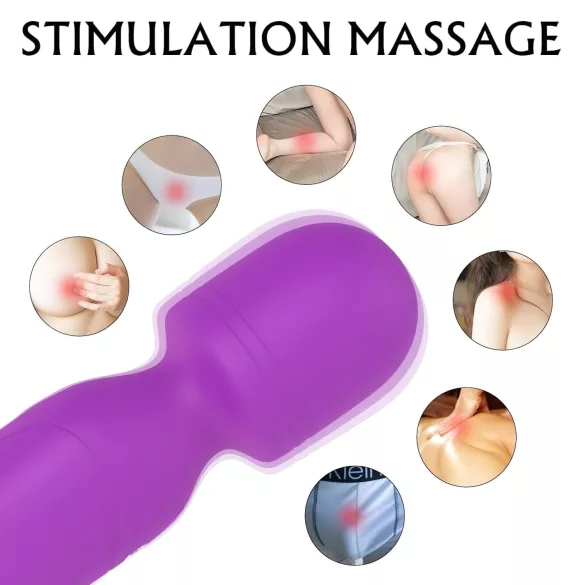 Sex HD Iris - wibrator masujący z 2 silnikami i funkcją podgrzewania - fioletowy