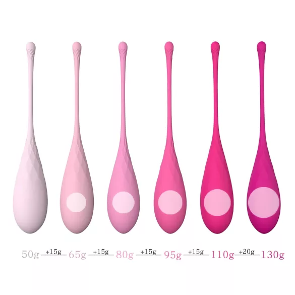 Sex HD Eggs - zestaw 6 kulek gejszy - różowe
