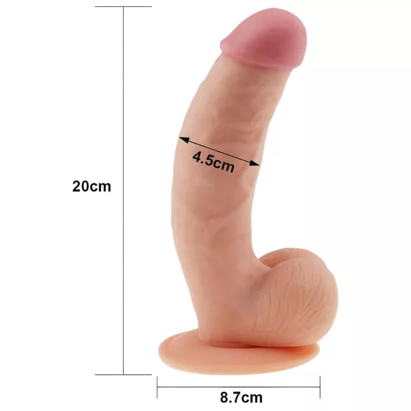 Lovetoy Ultra Soft - dildo realistyczny - elastyczny - 21,5 cm - cielisty