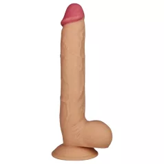   Lovetoy King-Sized - duży realistyczny dildo z przyssawką - 25 cm, naturalny