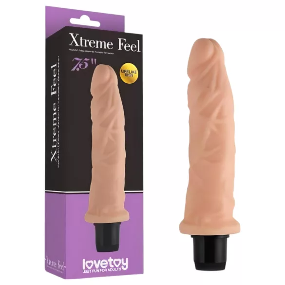 Lovetoy Real Feel - realistyczny wibrator - 19 cm - beżowy
