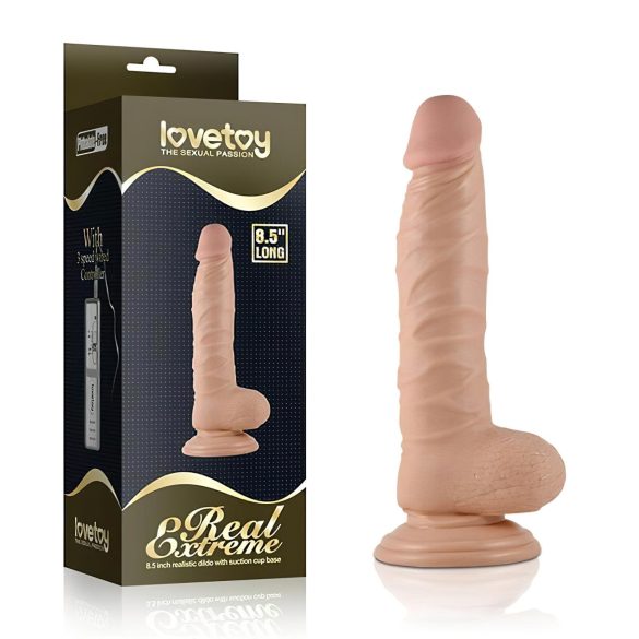 Lovetoy Real Extreme - dildo z przyssawką - 21cm - kolor cielisty