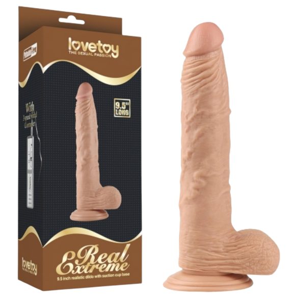 Lovetoy Real Extreme - dildo z przyssawką - 24 cm