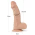 Lovetoy Real Extreme - dildo z przyssawką - 23 cm (naturalny)