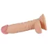 Real Extreme - dildo z przyssawką, z jądrami, do punktu G - 19 cm (naturalny)