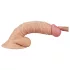 Real Extreme - dildo z przyssawką, z jądrami, do punktu G - 19 cm (naturalny)