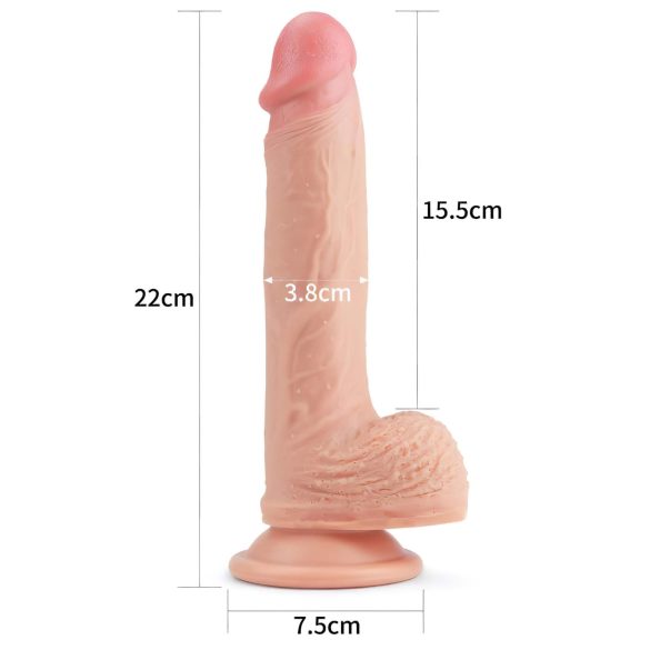 Lovetoy Nature Cock - realistyczny dildo z przyssawką - 21 cm - cielisty