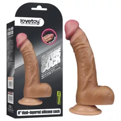   Lovetoy - realistyczny wygięty dildo - 20 cm - kolor cielisty
