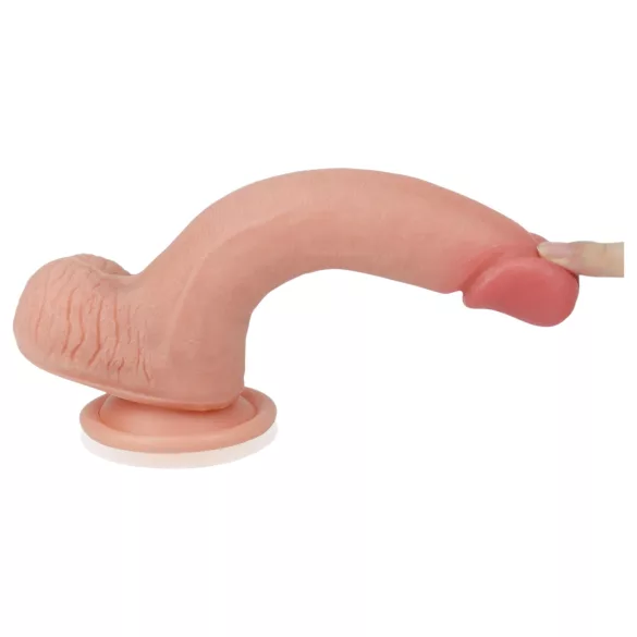 Lovetoy Nature Cock - realistyczny dildo dwuwarstwowy - 20 cm - jasny