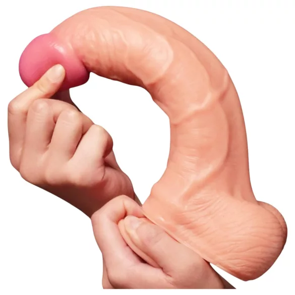 Lovetoy Nature Cock - realistyczny dildo dwuwarstwowy - 25 cm - cielisty