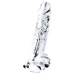   Lovetoy Flawless Clear - dildo z przyssawką - 19 cm (przezroczysty)