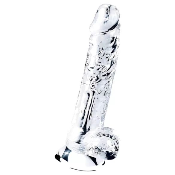 Lovetoy Flawless Clear - dildo z przyssawką - 19 cm (przezroczysty)