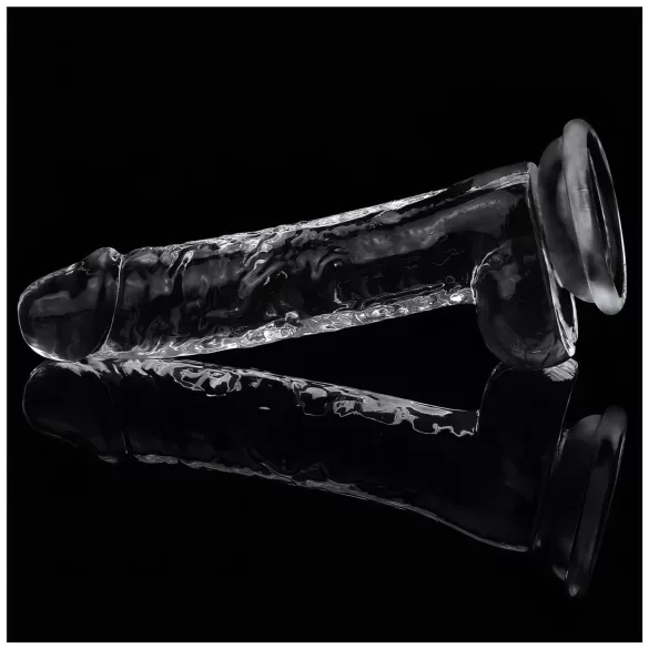 Lovetoy Flawless Clear - dildo z przyssawką - 19 cm (przezroczysty)